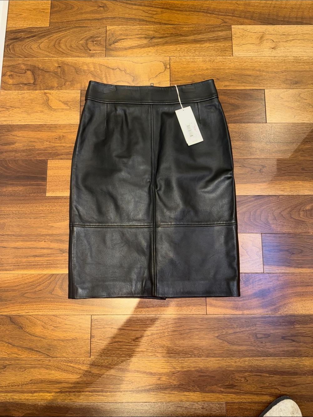 Hugo Boss Black Leather Pencil Skirt